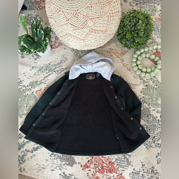 Green and Gray Plaid Hoodie Jacket - Picture 9 of 15